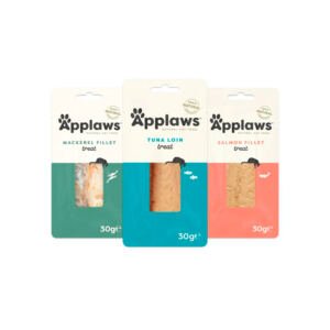 Applaws Lomo Caballa, Salmón y Atún Multipack - Snack para Gato