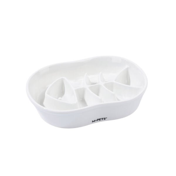6953182767138_2 M-Pets Serene Comedero Cerámica Pescado - Accesorio para Perro y Gato