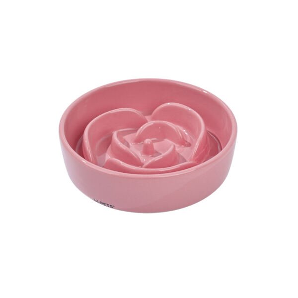 6953182767169_2 M-Pets Serene Comedero Cerámica Flor - Accesorio para Perro y Gato