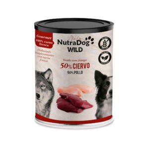NutraDog Wild Gourmet Lata Ciervo y Pollo - Comida Húmeda para Perro