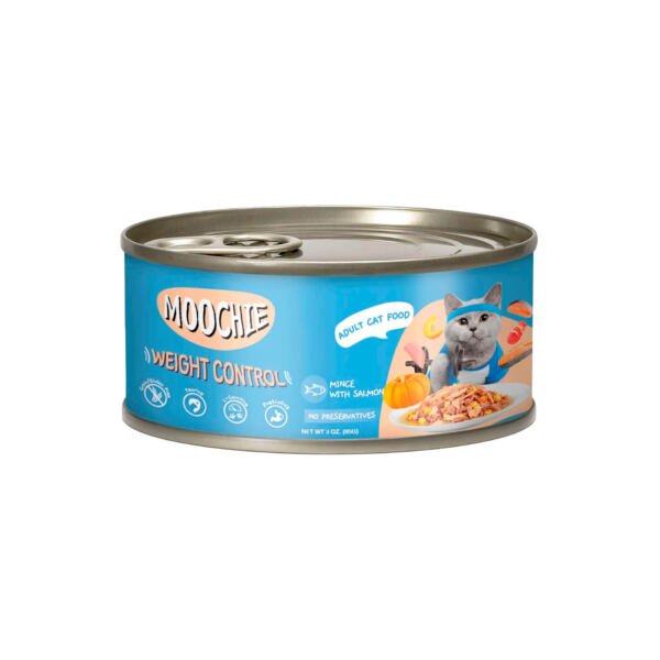8859710203377 Moochie Weight Control Paté de Salmón y Pollo - Comida Húmeda para Gato