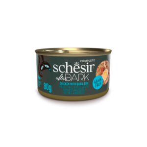 8005852121011_920083 Schesir After Dark Lata Filetes Pollo y Huevo de Codorniz en Caldo - Comida Húmeda para Gato