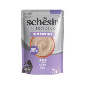 8005852125040 Schesir Functions Digestive Salmón Mousse - Comida Húmeda para Gato