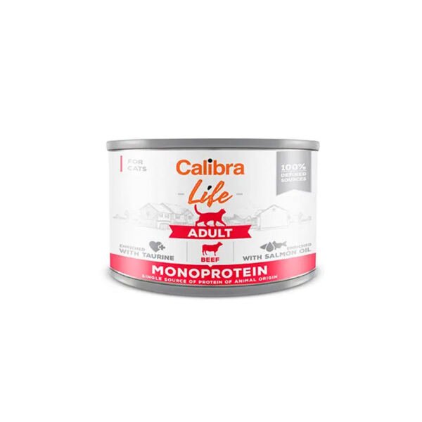 8594062080237 Calibra Life Lata Ternera Monoprotein - Comida Húmeda para Gato