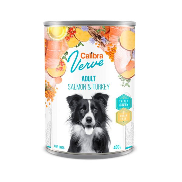 Calibra Verve Lata  Salmón y Pavo Grain Free - Comida Húmeda para Perro